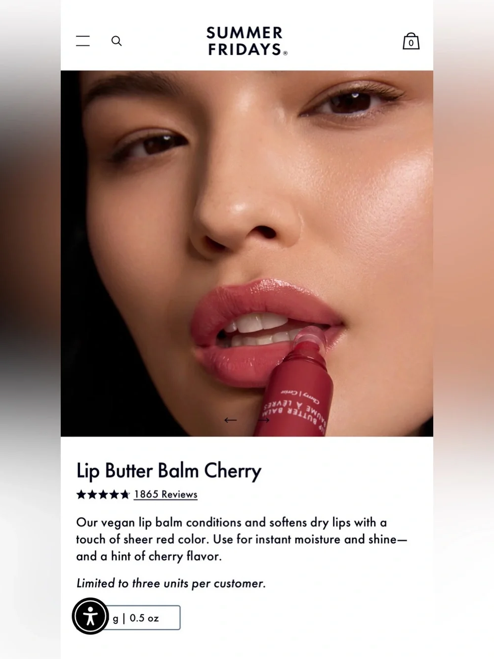 Set of 2: Summer Fridays Lip Butter Balm - Cherry